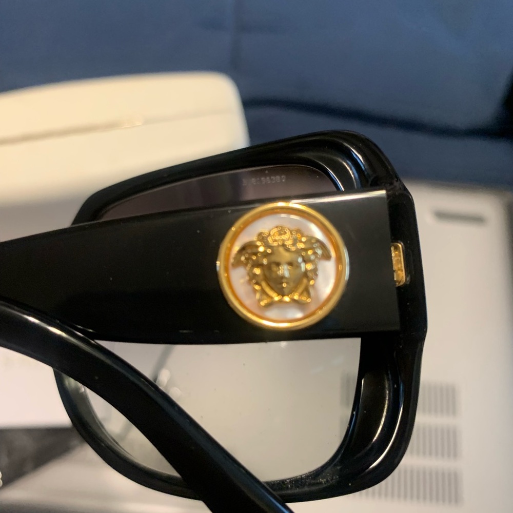 Versace Black Gradient Square Sunglasses - image 6